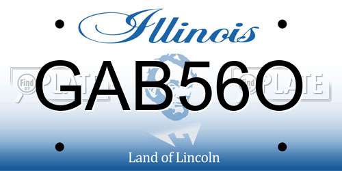 GAB56O Illinois License Plate