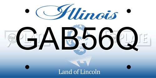 GAB56Q Illinois License Plate
