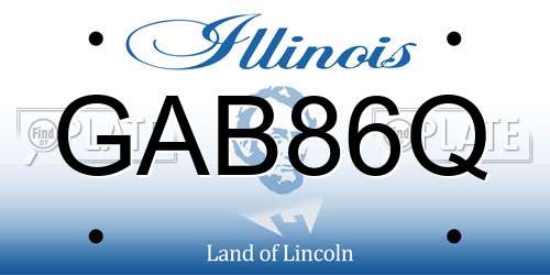 GAB86Q Illinois License Plate