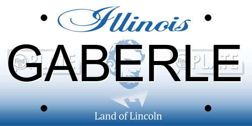 GABERLE Illinois License Plate