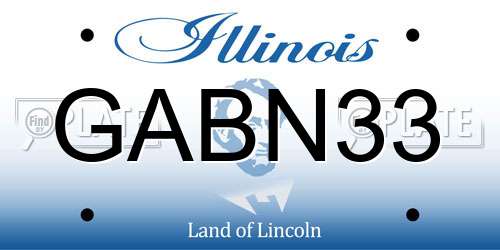 GABN33 Illinois License Plate
