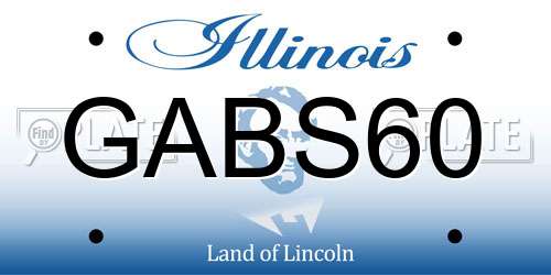 GABS60 Illinois License Plate