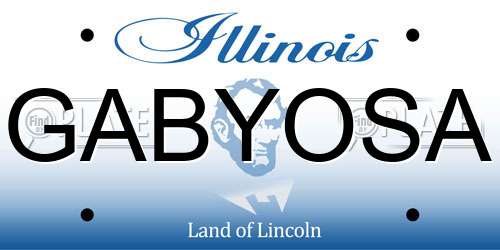 GABYOSA Illinois License Plate