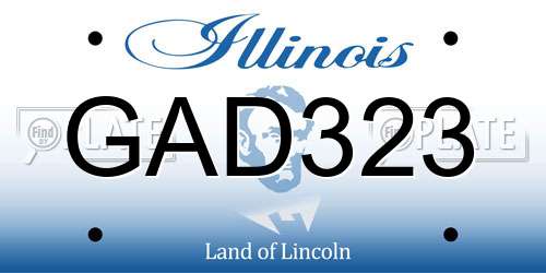 GAD323 Illinois License Plate