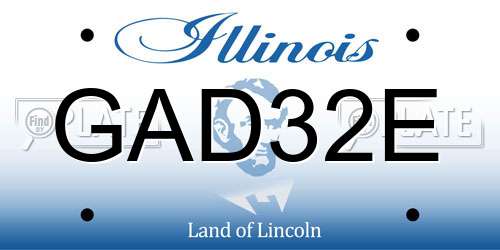 GAD32E Illinois License Plate