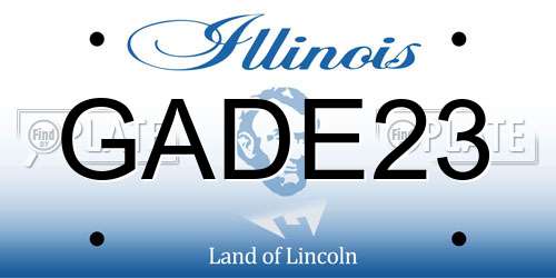 GADE23 Illinois License Plate