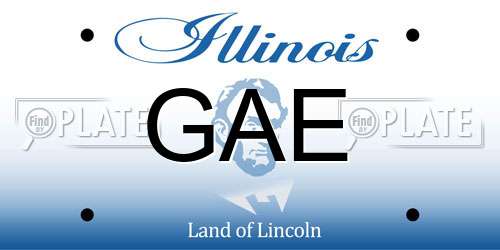 GAE Illinois License Plate