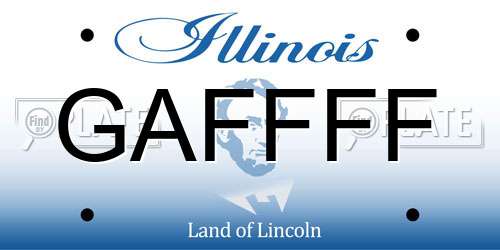 GAFFFF Illinois License Plate