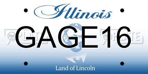 GAGE16 Illinois License Plate
