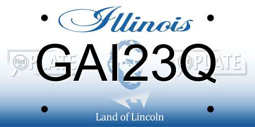 GAI23Q Illinois License Plate