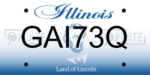 GAI73Q Illinois License Plate