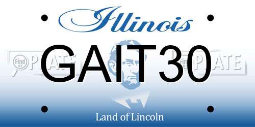 GAIT30 Illinois License Plate