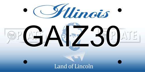 GAIZ30 Illinois License Plate