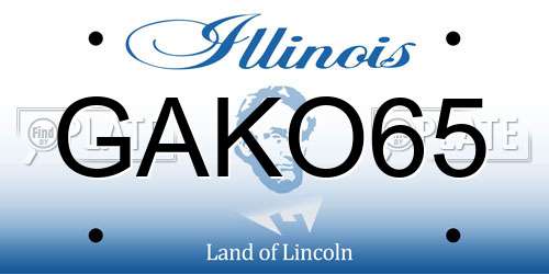 GAKO65 Illinois License Plate