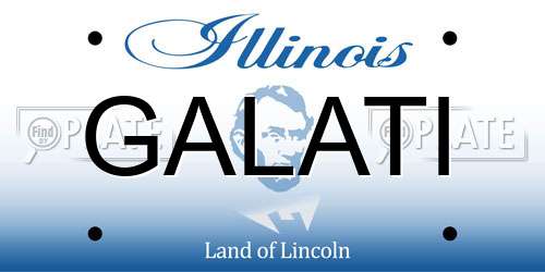 GALATI Illinois License Plate