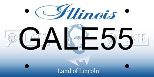 GALE55 Illinois License Plate