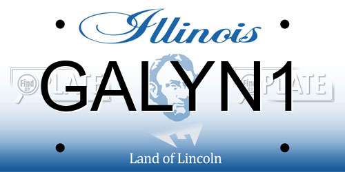GALYN1 Illinois License Plate