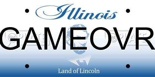GAMEOVR Illinois License Plate