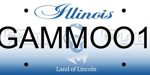 GAMMOO1 Illinois License Plate