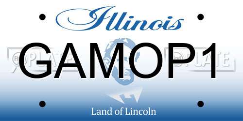 GAMOP1 Illinois License Plate