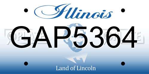 GAP5364 Illinois License Plate