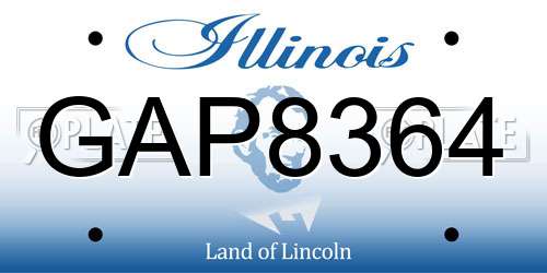 GAP8364 Illinois License Plate