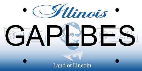 GAPLBES Illinois License Plate