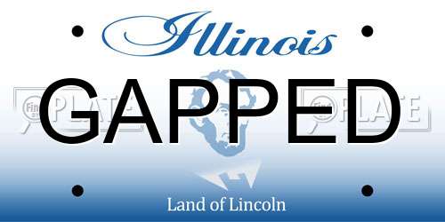 GAPPED Illinois License Plate