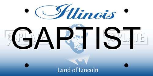 GAPTIST Illinois License Plate