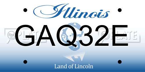 GAQ32E Illinois License Plate