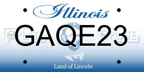 GAQE23 Illinois License Plate