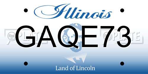 GAQE73 Illinois License Plate