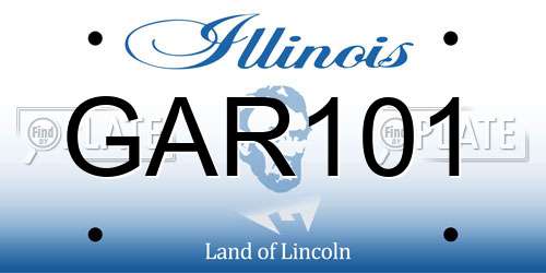 GAR101 Illinois License Plate