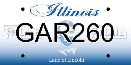 GAR260 Illinois License Plate