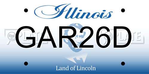 GAR26D Illinois License Plate