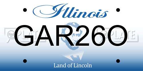 GAR26O Illinois License Plate