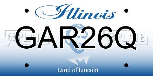GAR26Q Illinois License Plate