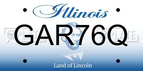 GAR76Q Illinois License Plate