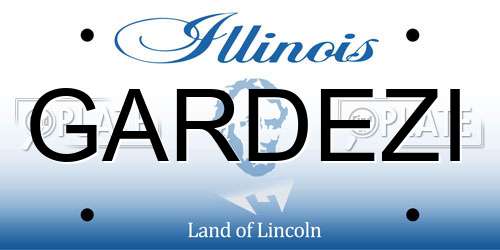 GARDEZI Illinois License Plate