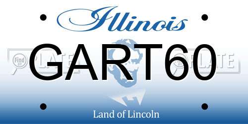 GART60 Illinois License Plate