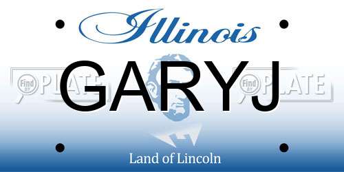 GARYJ Illinois License Plate