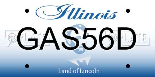 GAS56D Illinois License Plate