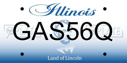 GAS56Q Illinois License Plate