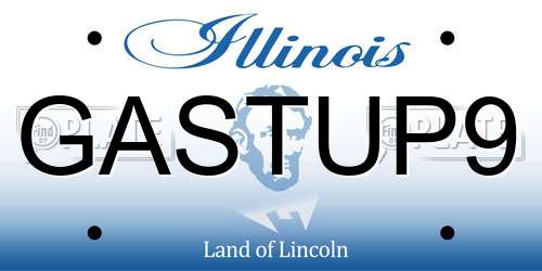 GASTUP9 Illinois License Plate