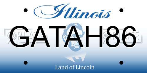 GATAH86 Illinois License Plate