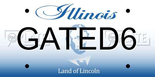 GATED6 Illinois License Plate