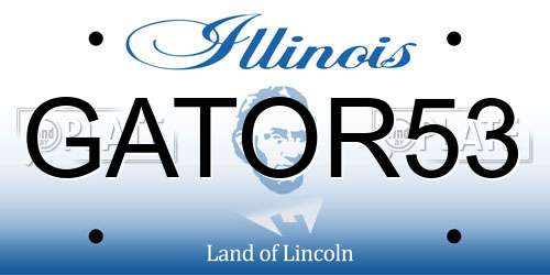 GATOR53 Illinois License Plate