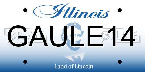 GAULE14 Illinois License Plate