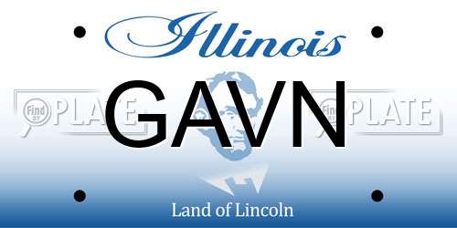 GAVN Illinois License Plate
