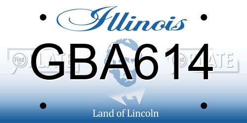 GBA614 Illinois License Plate